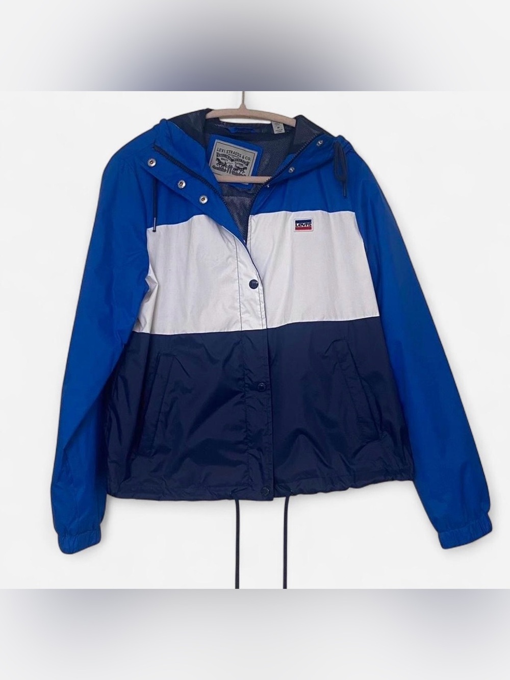 Levi's Blue and White Windbreaker